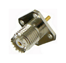 Mini UHF female flange panel mount connector jack